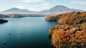 紅葉の野尻湖(信濃町)